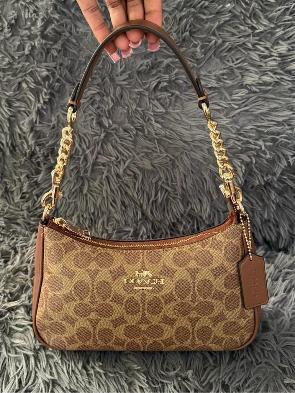 Coach Teri Shoulder Bag In Signature Canvas